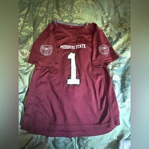Youth L or Womens XS Missouri State University Football Style Jersey